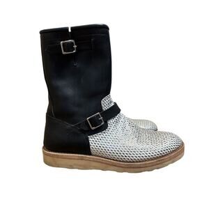 Two‎ Thousand Never Patrick Winget Men's Boots 8 Black Engineer Leather Side Zip